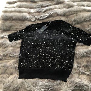 Zara Short Sleeve Knit Sweater Large